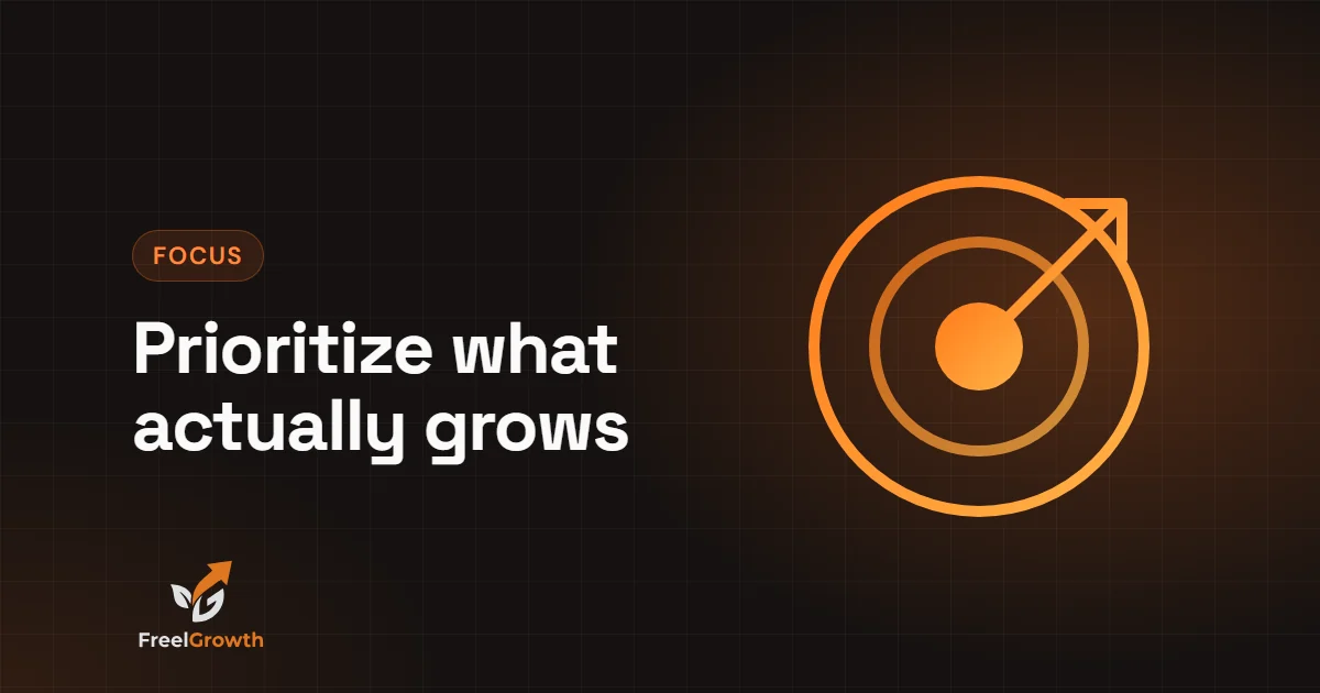Prioritize what actually grows: a target with an arrow hitting the center