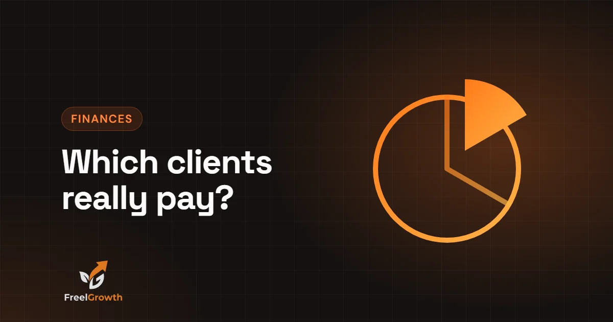 Which clients really pay? A pie chart with one slice pulled out