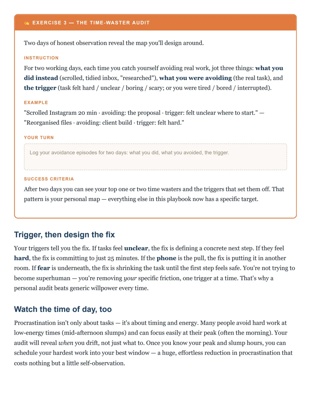 Page 15 — an exercise with space to fill in, not just text to read.