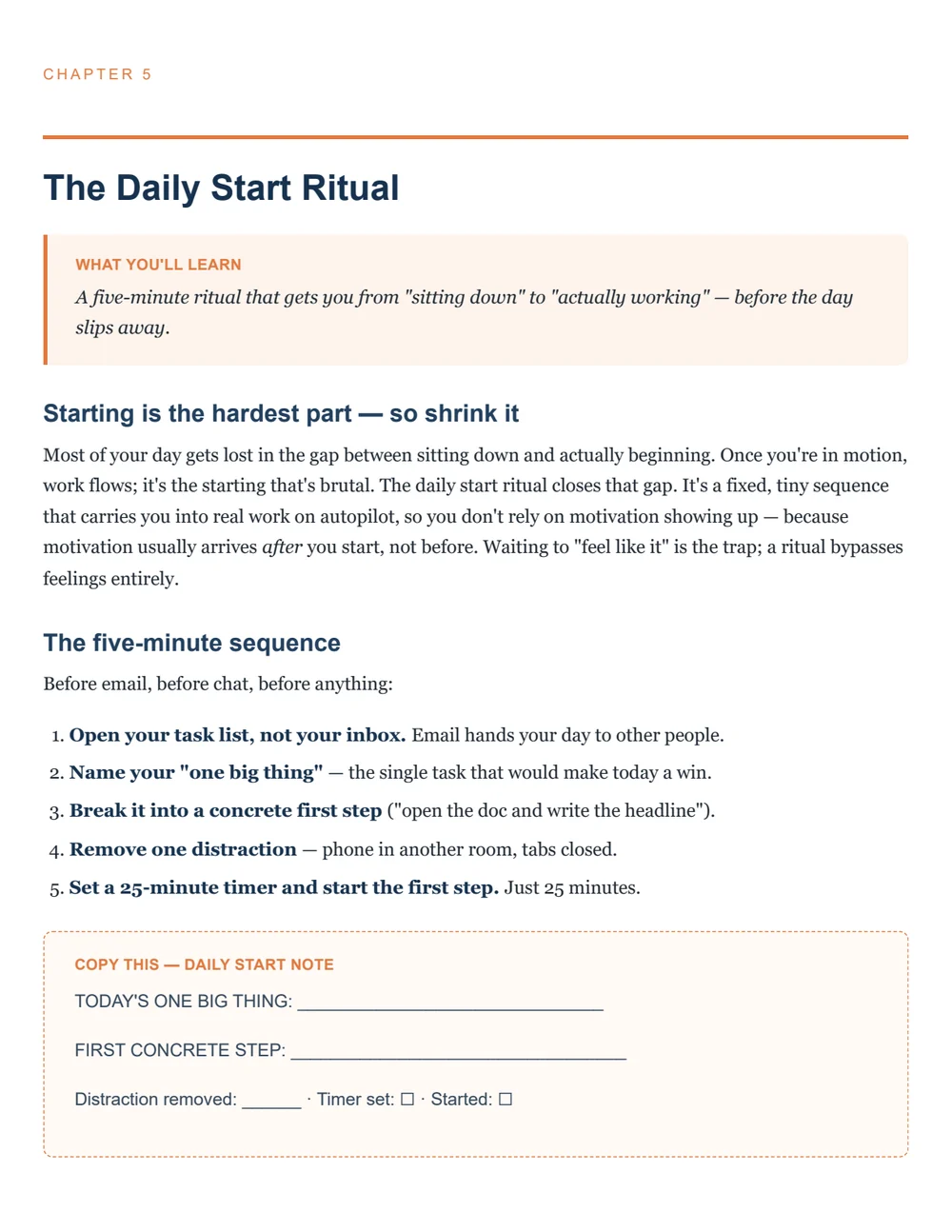 Page 21 — a prompt written out in full, ready to use.