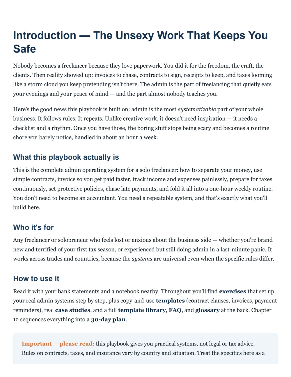 Page 4 — an exercise with space to fill in, not just text to read.