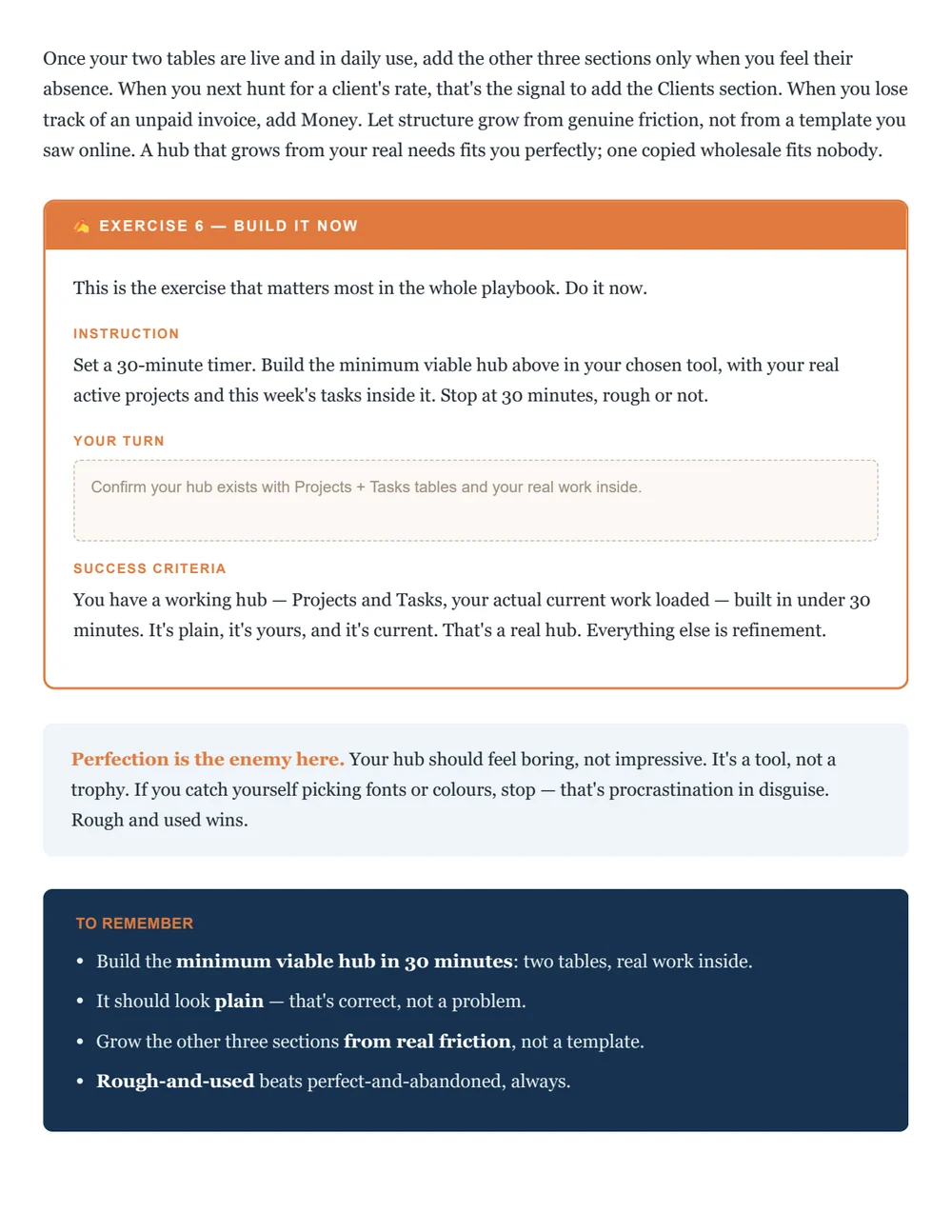 Page 25 — an exercise with space to fill in, not just text to read.
